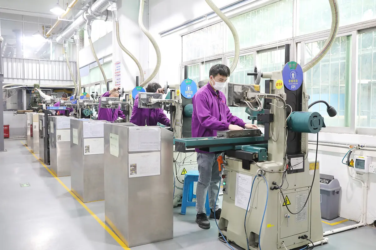 CNC machining workstation photographed within the manufacturing network