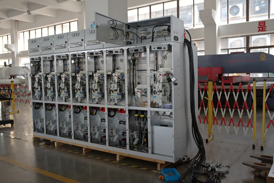 Ring main unit assemblies on the factory floor