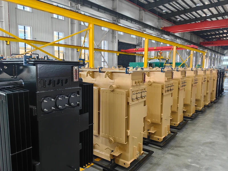 Transformer units along the workshop line
