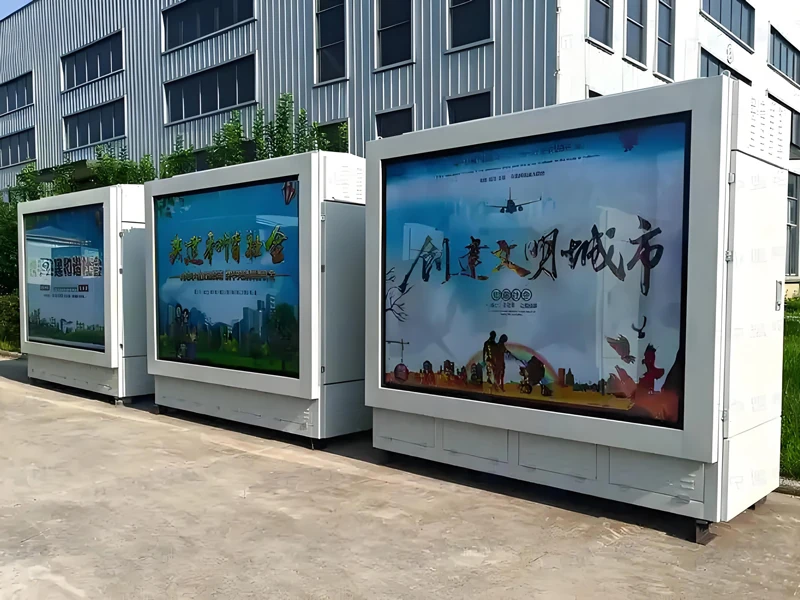 Prefabricated substation enclosures outside the workshop