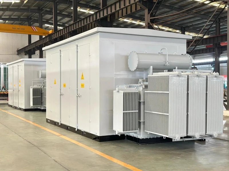 Transformer and enclosure assembly in the workshop