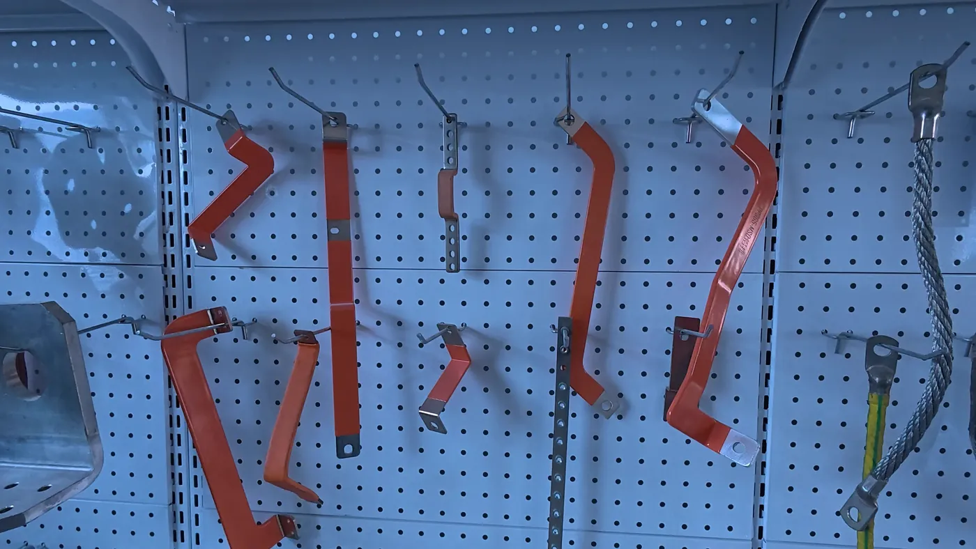 Flexible copper connection samples displayed for review