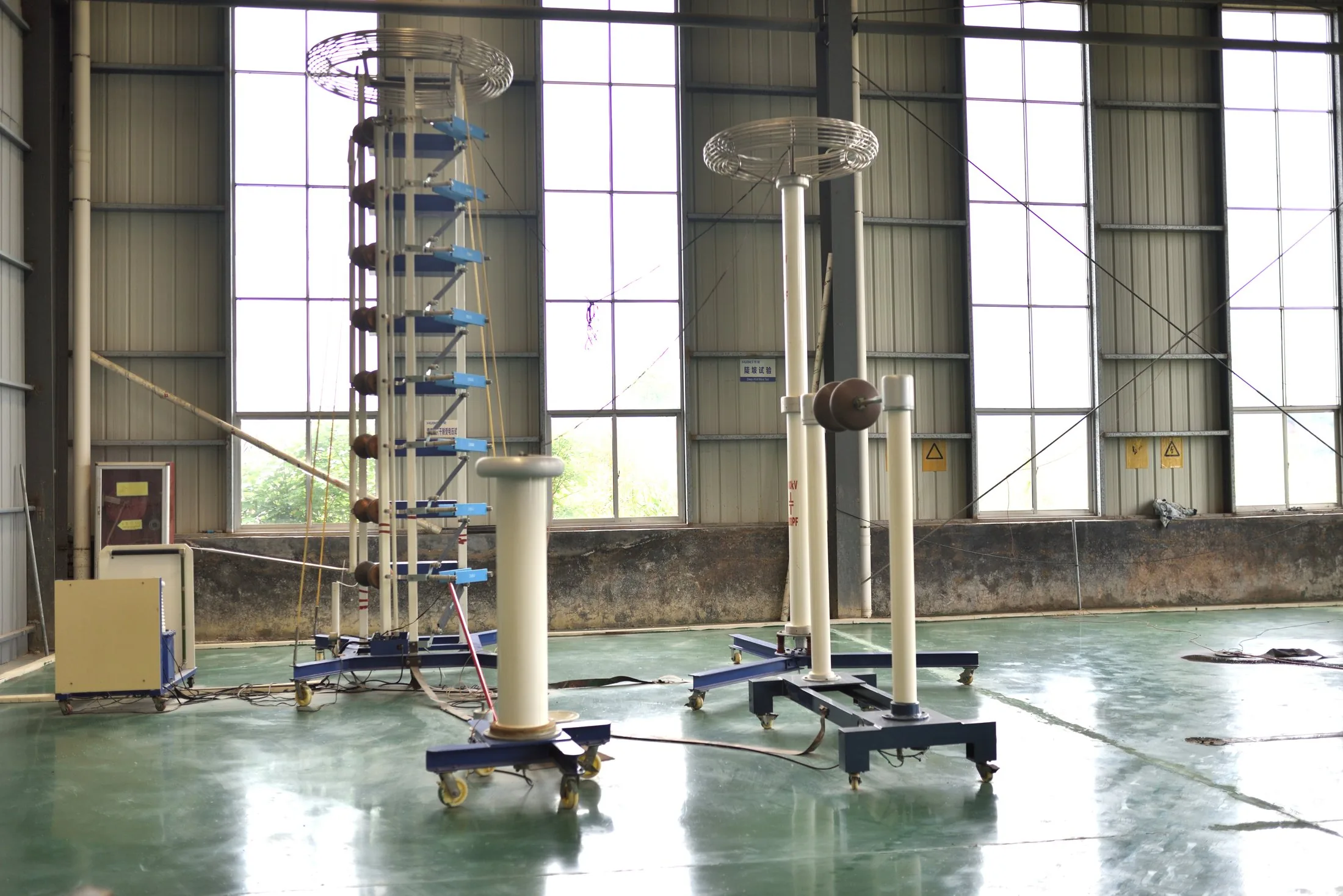 Electrical verification equipment in an insulator test facility