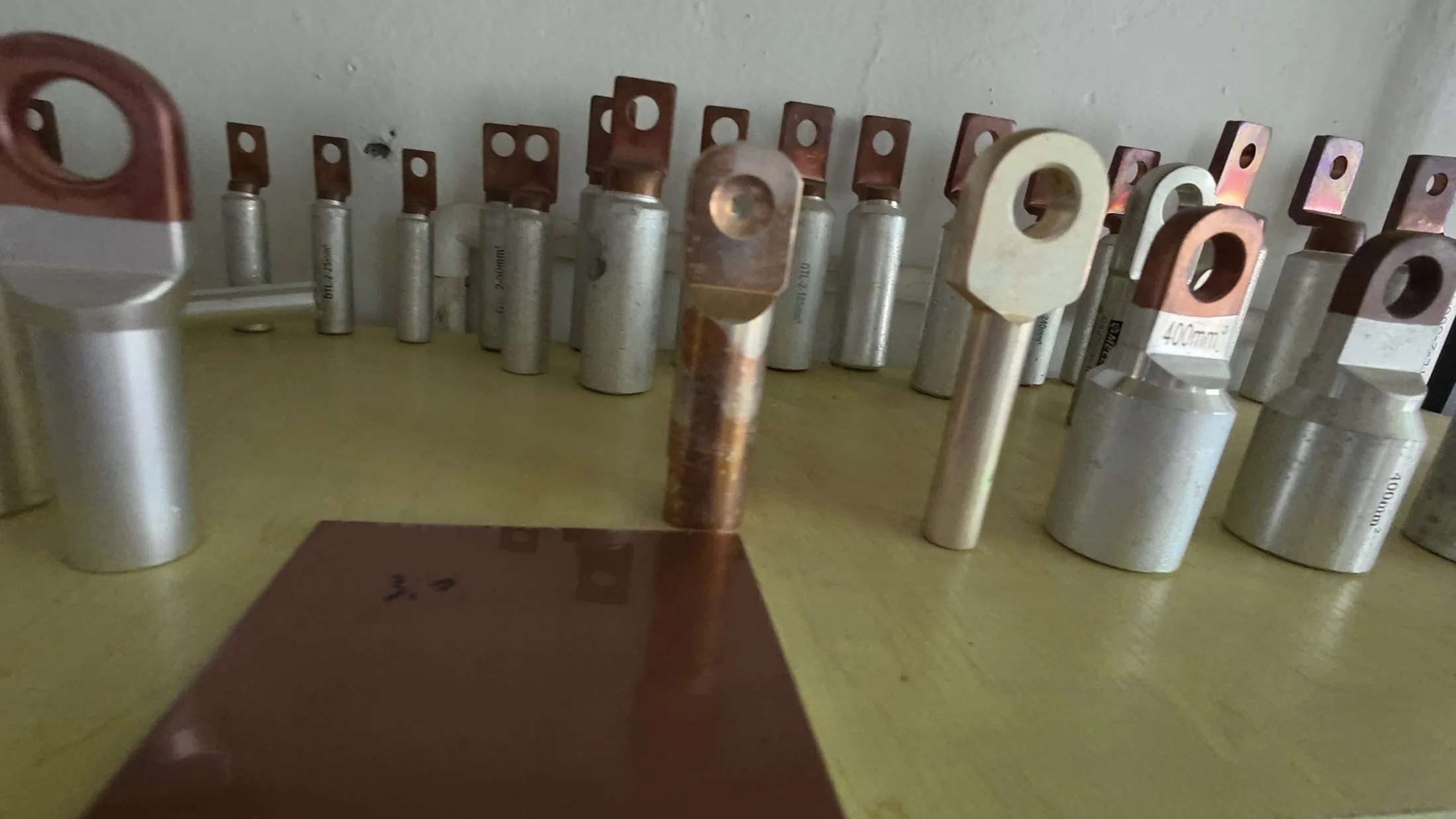 Power fitting and terminal products prepared for visual review