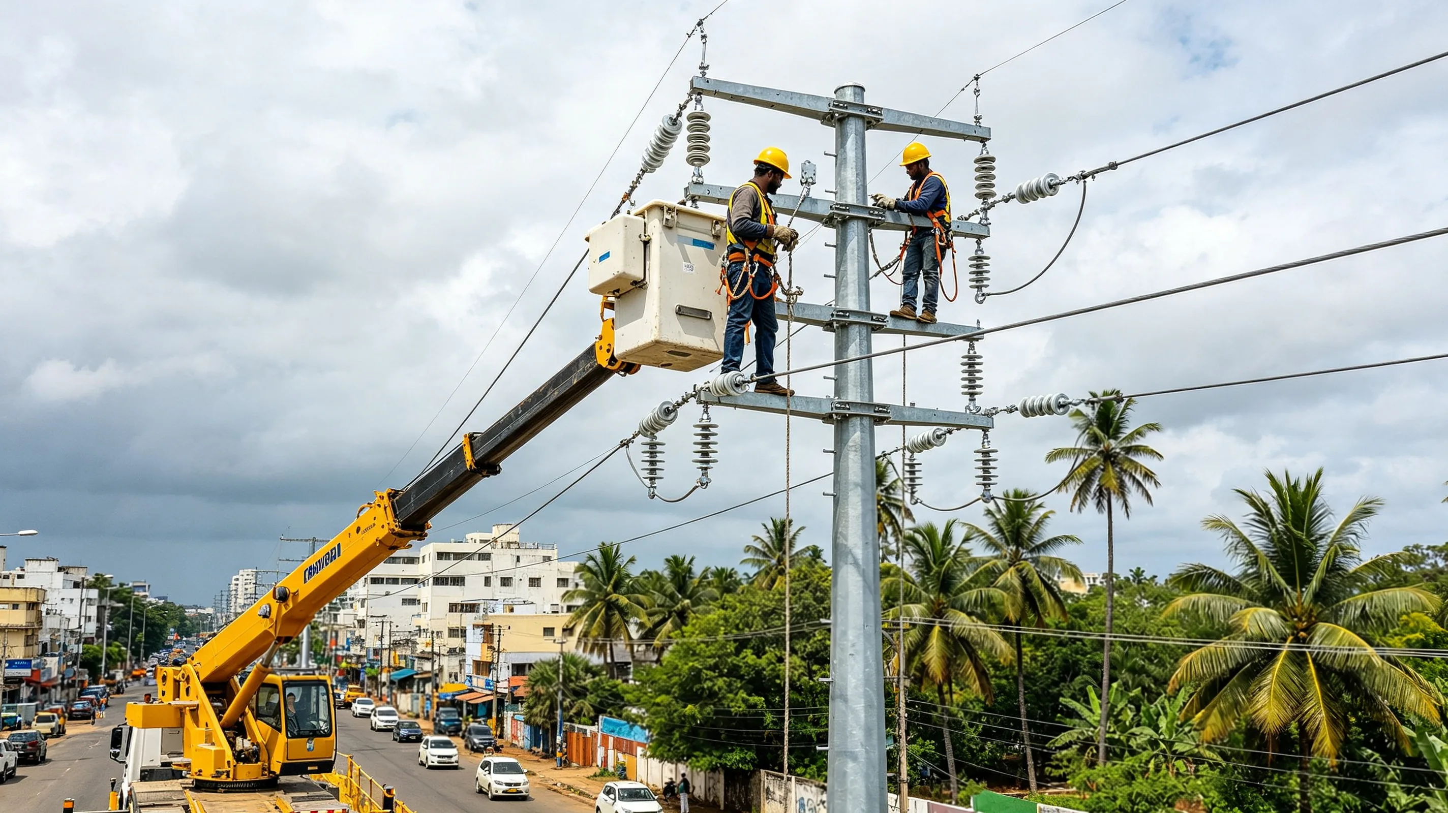 Power transmission project scene