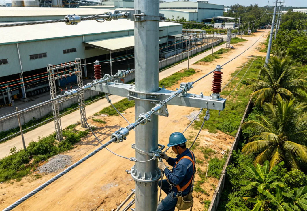 Power transmission project scene