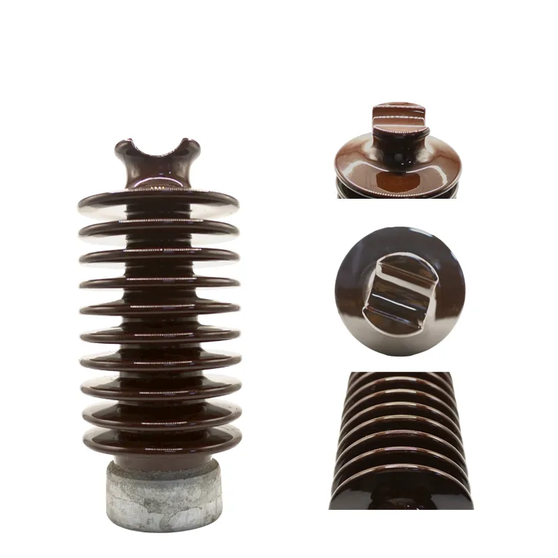 ANSI 57-4 C29.6 Electrical Ceramic Line Post Insulator Porcelain 33kv-55kv Insulators