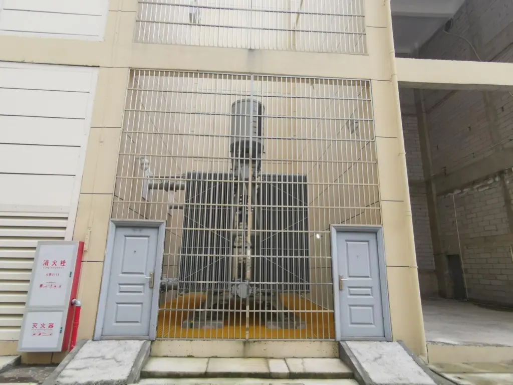 Indoor transformer equipment at the Jiuzhou Yunfei 110kV substation in Nanchang