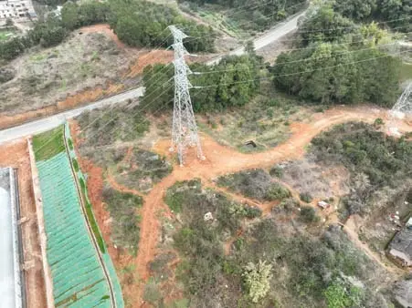 Main transformer and transmission infrastructure at the Duifang 110kV project in Ningdu, Jiangxi
