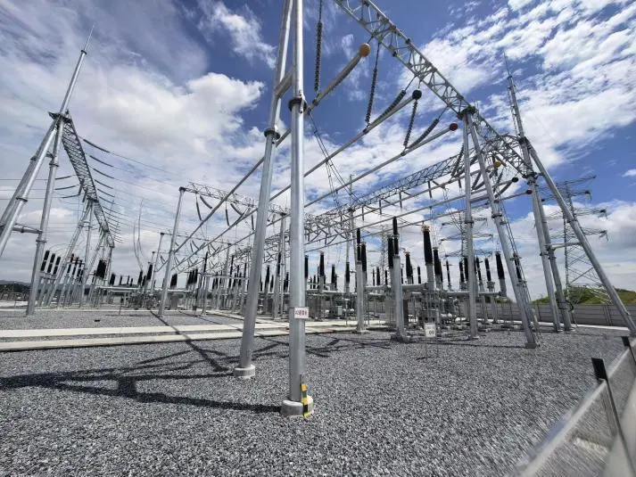 Outdoor equipment yard at the Yichun Lithium Battery 220kV substation in Jiangxi, China