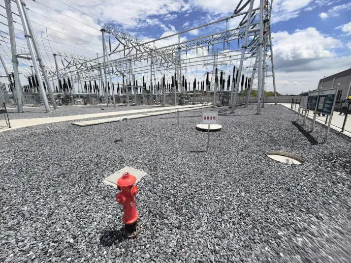 Outdoor equipment yard at the Yichun Lithium Battery 220kV substation in Jiangxi, China
