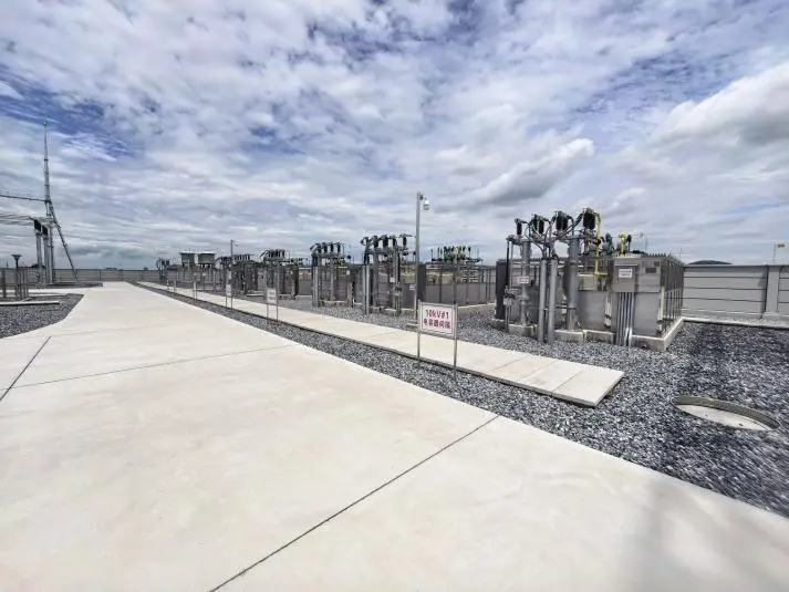 Outdoor equipment yard at the Yichun Lithium Battery 220kV substation in Jiangxi, China