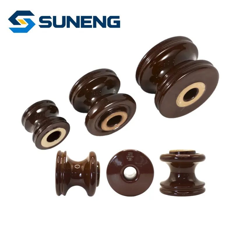 ANSI 53-2 C29.5 Electrical Ceramic Spool Insulator Porcelain 0.4kv~11kv Insulators