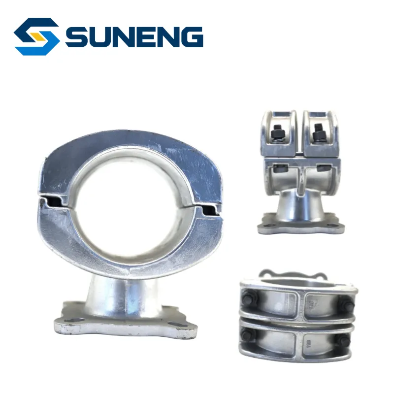 Mgg Cast Aluminum High Voltage Cable Fixing Clamp for φ30-250mm Power Wire and Oil Pipelines