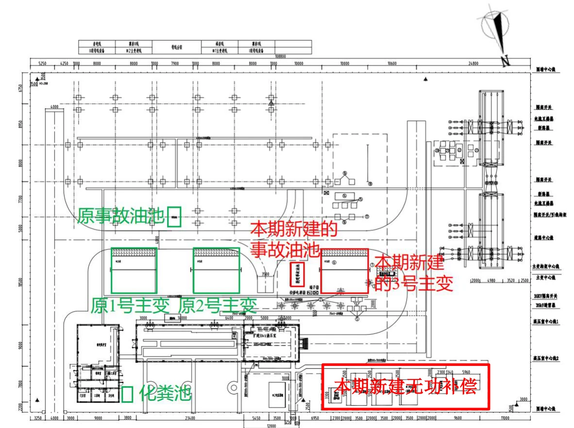 Chihu station layout and the No. 3 transformer expansion