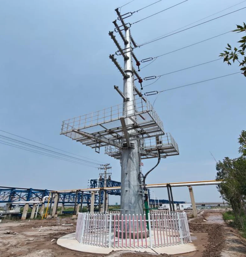 Cable termination and supporting steelwork