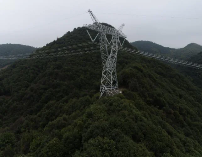Outgoing-line corridor in the reservoir-area landscape